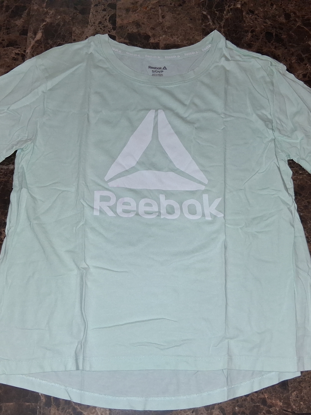 Reebok Mint Green Short Sleeve Logo Tee
